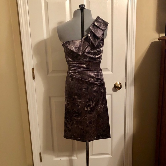 Lavender One Shoulder Party Dress, Size 5 - Picture 2 of 3